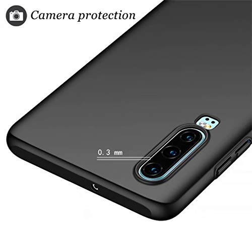 Lanpangzi に対応 Samsung Galaxy A40 ケース 超極薄 安心保護 ハードケース ファッション ケースへのスクラッチ防止 指紋防止 耐衝撃 カバー (黒)