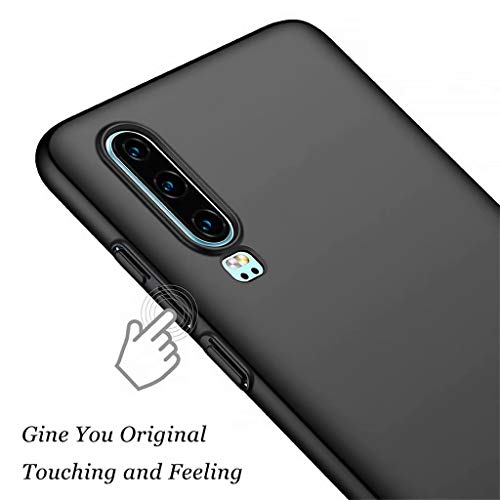 Lanpangzi に対応 Samsung Galaxy A40 ケース 超極薄 安心保護 ハードケース ファッション ケースへのスクラッチ防止 指紋防止 耐衝撃 カバー (黒)