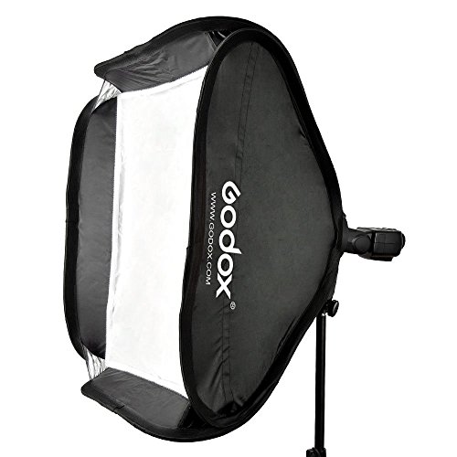 カメラソフトボックス, フォトスタジオ用 Godox 80x80cmソフトボックス+Sタイプフラッシュブラケット+スピードライトカメラフラッシュライト 用キャリングバッグキット