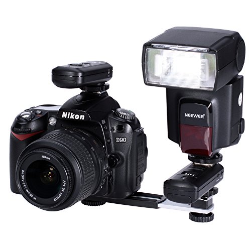 Neewer フラッシュブラケット　カメラ2台を同時に取り付ける　フラッシュ/ホットシュー/デジタルDCカメラに対応