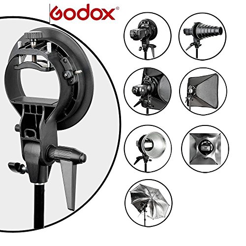 Godox S型ブラケット Bowensマウントホールド for スピードライト フラッシュ ソフトボックス 多機能 フォトスタジオ アクセサリー