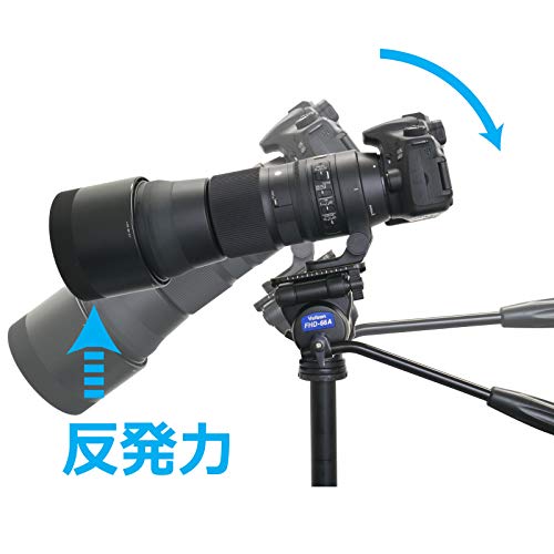 Velbon フリュード雲台 FHD-66A 中型 底面径51mm ビデオ撮影用 スライド式クイックシュー対応 マグネシウム製 469946