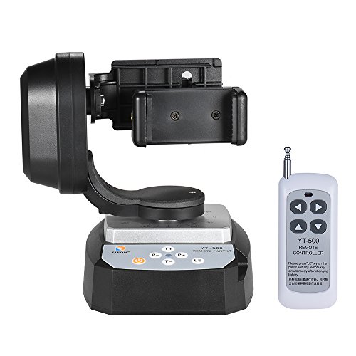 Andoer YT-500 パンチルト 電動雲台 雲台ヘッド リモコン 制御回転 ビデオ雲台 最大荷重500g  電話ホルダー付き iPhone 7 7 Plus 6 6 Plus 6s スマートフォン用 GoPro Hero 5 4 3+ 3 アクションカメラ用