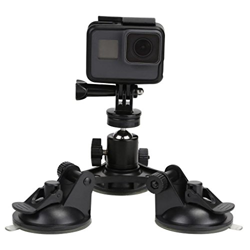 ノーブランド品 　GoPro Hero 用　低角度　カメラ　吸盤マウント　1/4ネジ　ヘッド付き