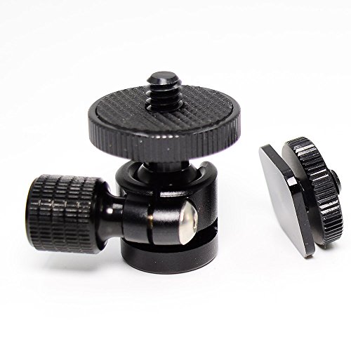 koolehaoda 1/4 Mini BallHead & Hot Shoe Mount Adapter For Camera Video Light Tripod Monopod 141［並行輸入］