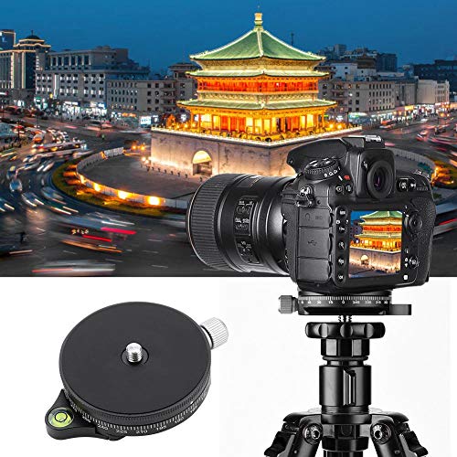 Mugast 360°ディスク三脚クイックリリースプレート カメラビデオ三脚ボールヘッド パノラマベースヘッドクランプ 全景撮影 スライダー カメラ 対応 耐負荷10kg