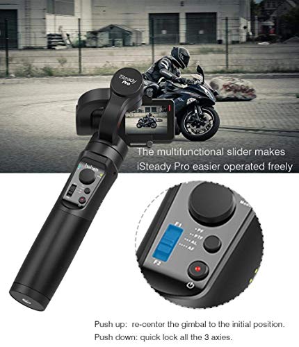 Hohem iSteady pro Handheld Stabilizing Gimbal Support Motion Timelapse APP Remote Control for GoPro Hero 6/5/4/3, for Sony RX0, for SJCAM YI cam Action Camera,including tripod stand extension rod