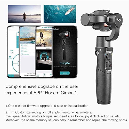 Hohem iSteady pro Handheld Stabilizing Gimbal Support Motion Timelapse APP Remote Control for GoPro Hero 6/5/4/3, for Sony RX0, for SJCAM YI cam Action Camera,including tripod stand extension rod