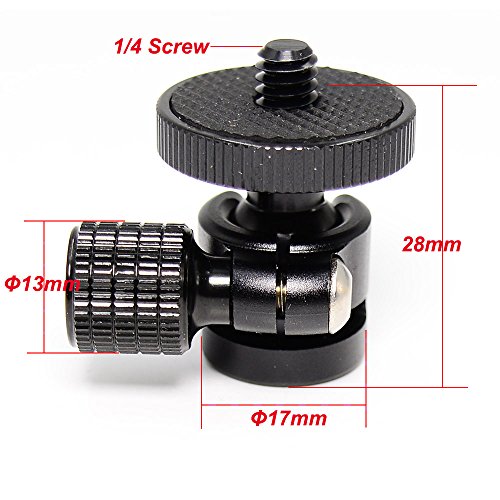 koolehaoda 1/4 Mini BallHead & Hot Shoe Mount Adapter For Camera Video Light Tripod Monopod 141［並行輸入］