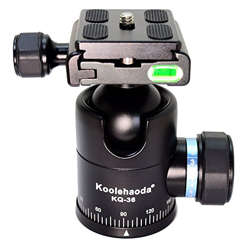koolehaoda KQ-36三脚ボールヘッド 自由雲台 + クイックリリースプレート カメラの三脚用、 の最大負荷18KG（CNC加工） (KQ-36)