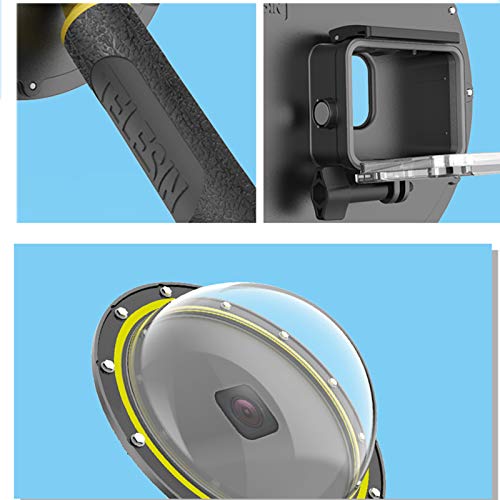 LICHIFIT GoPro Hero 8 防水ケース GoPro 8ドームポート ダイビング保護ケース ハウジングケース 水中撮影 防水30M 浮力グリップ ハンドストラップ付 アクセサリー