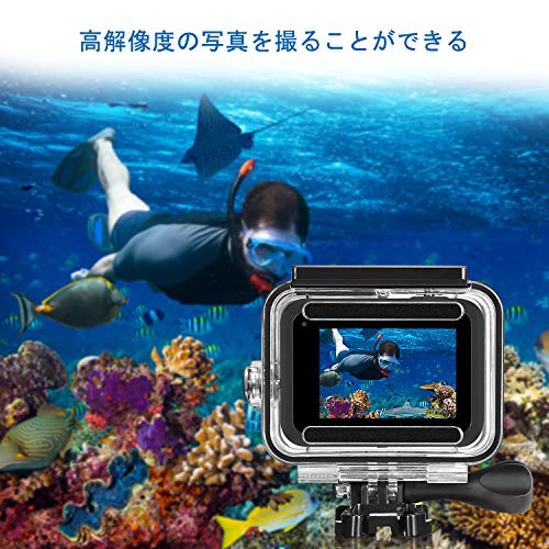 Rhodesy 防水ハウジングケース Gopro Hero8 Black対応 60m水深使用可能 水中撮影用アクセサリー 防水 防塵 カメラ保護ケース アクションカメラ対応