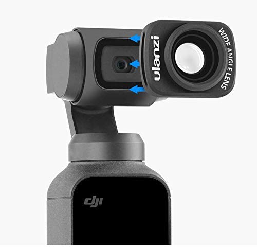 DJI Osmo Pocket対応 広角フィルター 広角レンズ ポケット広 アクセサリー 超軽量2.5グラム ズーム倍率 x0.65プロフェッショナル カメラレンズ カメラフィルター (ブラック)