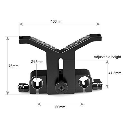 SMALLRIG レンズサポート レンズサポートプラケット レンズサポートシステム 交換レンズアクセサリ 直径50mm-140mmレンズ対応 15mmロッドクランプ装備-1087