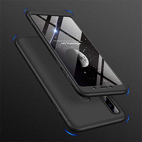 Samsung Galaxy A9 2018保護カバー FHXD 360度全面保護 超薄型スマホケース PCハードケース 擦り傷防止 耐衝撃 落下防止 3イン 1保護ケース(ブラック)