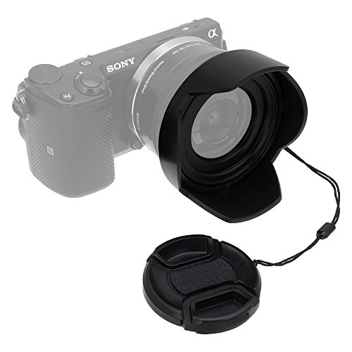 Fotodioxリバーシブルレンズフードキットfor Sony E PZ 16 – 50 mm f3 . 5 – 5.6 OSS e-mount電源ズームレンズフード、リバーシブルチューリップ花W/キャップF/Sonyキットレンズ