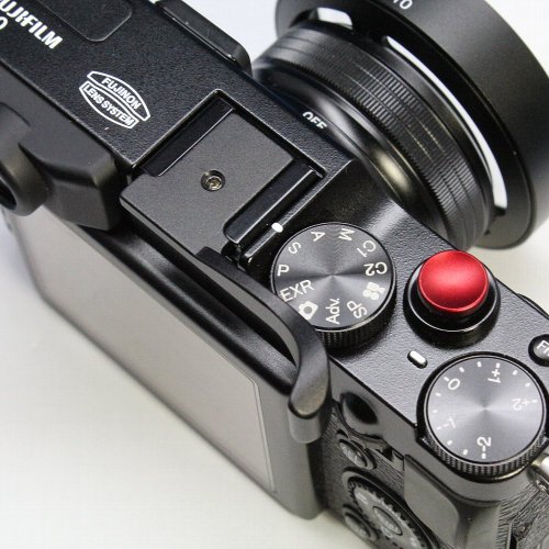 エフフォト F-Foto ソフトレリーズシャッターボタン 各社カメラ対応 凹タイプ (レッド) SB-R