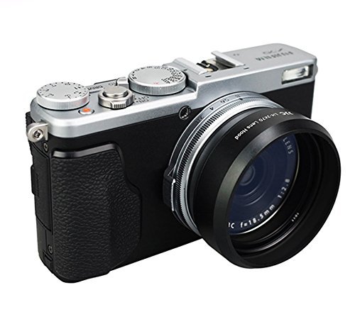 JJC　FUJIFILM X70 専用レンズフード ＋ 49ｍｍ レンズキャップ ＋ クリーニングクロス　LH-JX70(Fuji LH-X70 互換) (ブラック) [並行輸入品]