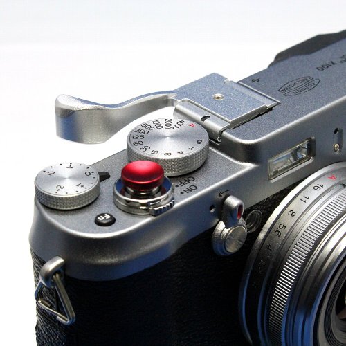 エフフォト F-Foto ソフトレリーズシャッターボタン 各社カメラ対応 凹タイプ (レッド) SB-R