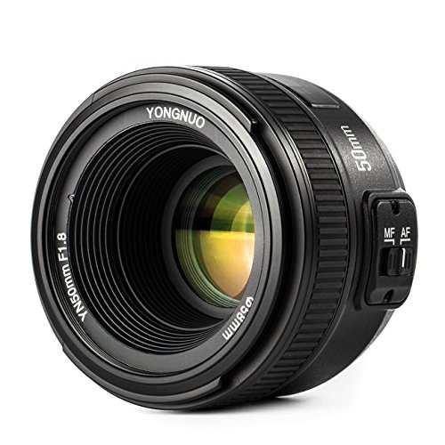 YONGNUO YN50mm F1.8N 単焦点レンズ ニコン 保護フィルダー付き レンズケース/クリーン布無料 Fマウント フルサイズ対応