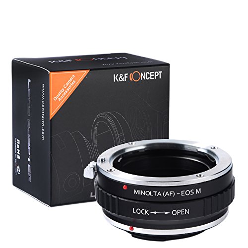 K&F Concept レンズマウントアダプター KF-AAEM (ソニー(ミノルタ)Aマウントレンズ → キャノンEF-Mマウント変換)絞りリング付き