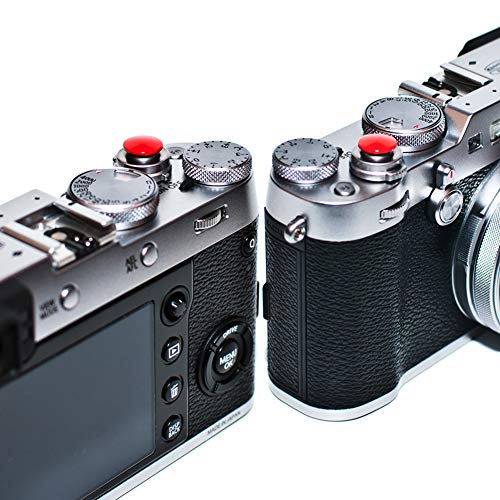 VKO ソフトシャッターボタン FUJIFILMなど用 X-T30 X-T20 X-T3 X-T2 X100F X100T X100S X-PRO2 XPRO-1 X30 X-E2 X-E2S M6 M7 M8 M9 M10などカメラ用 黒,赤,暗赤,銀色,凸タイプ (4個)