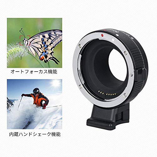 CommliteレンズマウントアダプターCM-EF-EOS M Canon EF-EOS Mマウントカメラ、Canon EOS用電子アダプターM1 M2 M3 M5 M6 M10 M50 M100