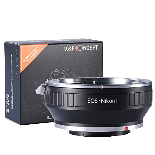 K&F Concept マウントアダプター EOS-NIKON1 Canon EFレンズ - Nikon1 N1カメラ装着用 Nikon1 レンズアダプター 「メーカー直営店」
