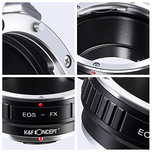 K&F Concept®マウントアダプターEOS-FX Canon EOS EF/EFSマウントレンズ-FUJIFILM FXマウントボディ用レンズアダプター