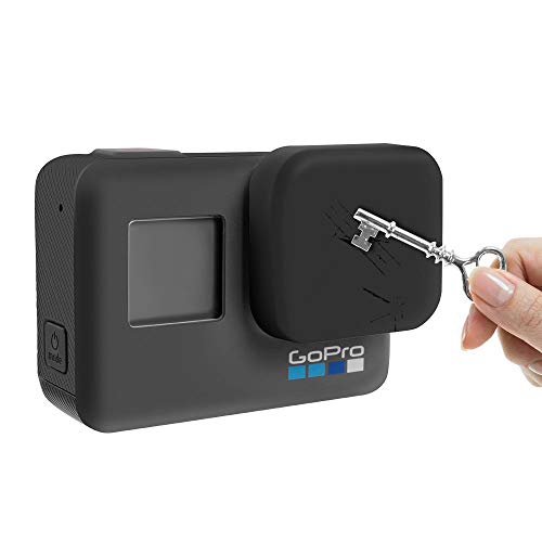 【Taisioner】GoPro HERO5/6/7対応 レンズカバー （2個入り）キャップ レンズ保護 汚れやホコリや傷を防ぐ ブラック シリコン製 (黒)gopro7 Black