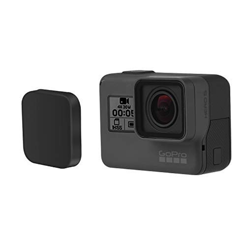 【Nechkitter】GoPro HERO5 6 7 対応 トシリコンレンズカバーキャップレンズは貴重なカメラレンズを汚れ、ほこりや傷（黒）から保護します+反ロストロープ+反ロストグルー複数の保護