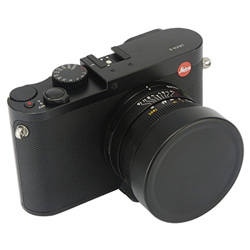 Haoge メタルフロントレンズキャップカバー for ライカ Leica Q Q2 Q-P QP Typ 116 Typ116カメラ用 ブラック