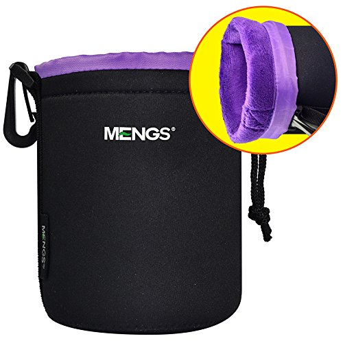 [MENGS] Mサイズ（M） フロッキング耐水性ネオプレンのレンズバッグポーチ