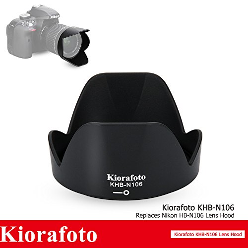 Kiorafoto KHB-N106 レンズフード Nikon HB-N106 互換 AF-P 18-55mm レンズ 適用