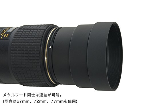 Kenko レンズフード メタルフード 46mm ブラック 標準レンズ対応 49mmフィルター取付可能 KHN-146