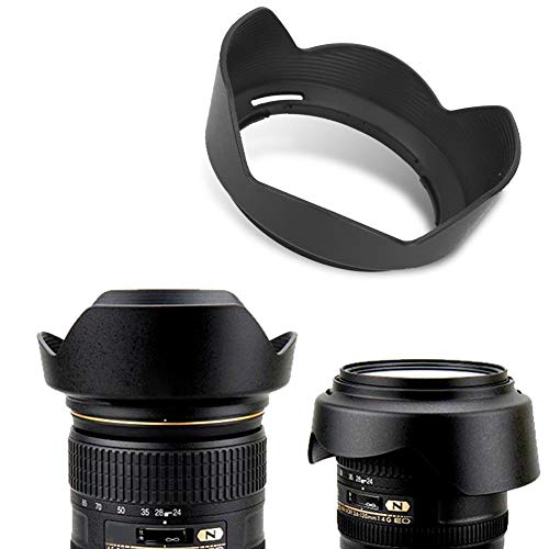 VBESTLIFE カメラレンズフード レンズ保護 取り付け設計 互換レンズフード Nikon AF-S 24-120mm f / 4G ED VRレンズ用