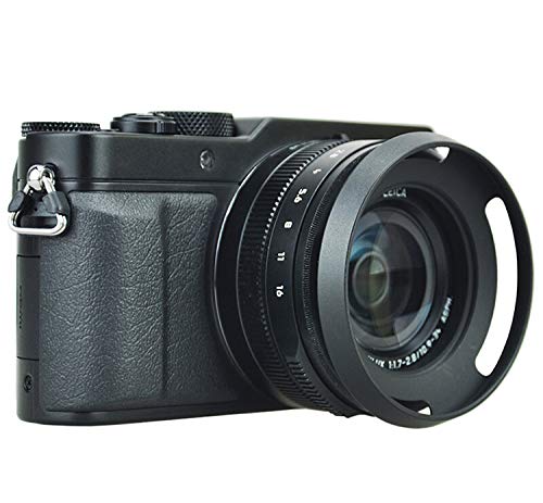 汎用 43mm ねじ込み式 ブラック メタル レンズフード RFIDケース付 一眼レフ ミラーレス カメラ 撮影 レンズ 装着 反射 防止