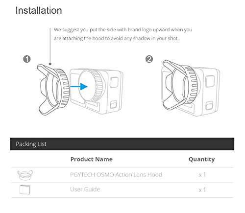 Honbobo DJI OSMO Action対応レンズフード PGYTECH製品