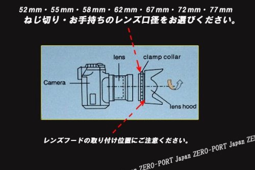 ZEROPORT JAPAN 花形レンズフード 67mm フィルター径装着用 ねじ込み式 各メーカー対応 ZPJGREEN67