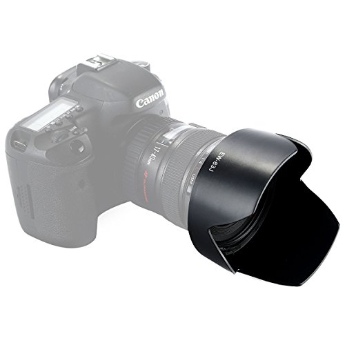 NinoLIte レンズフード EW-83J / EF-S17-55mm F2.8 IS USM 一眼レフ カメラ レンズ 対応 互換品