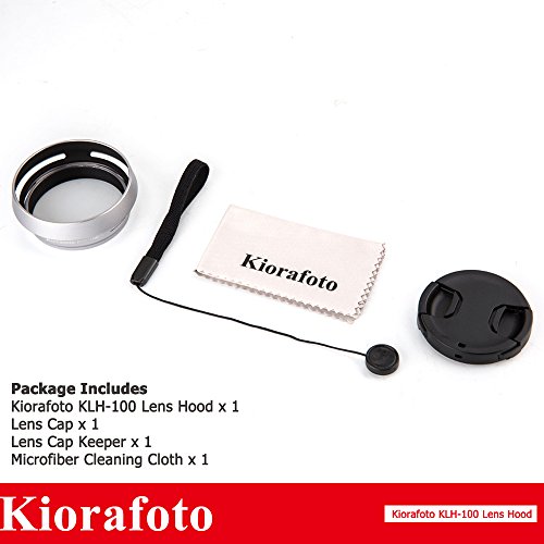 Kiorafoto KLH-100 レンズフード Fujifilm X100F X100T X100 X70 適用 LH-X100 AR-X100 互換