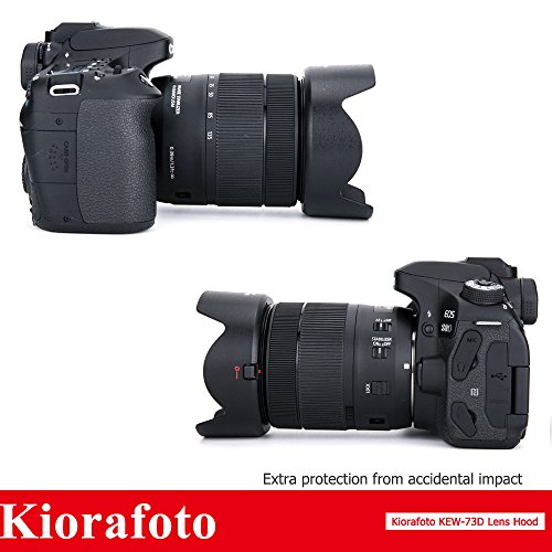 Kiorafoto KEW-73D レンズフード Canon EW-73D 互換 EF-S 18-135mm f/3.5-5.6 USM レンズ 適用