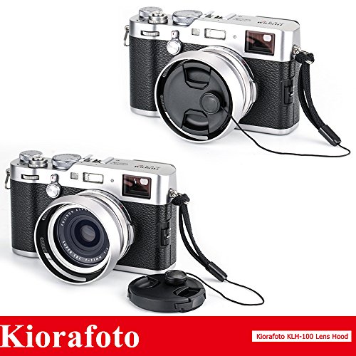 Kiorafoto KLH-100 レンズフード Fujifilm X100F X100T X100 X70 適用 LH-X100 AR-X100 互換