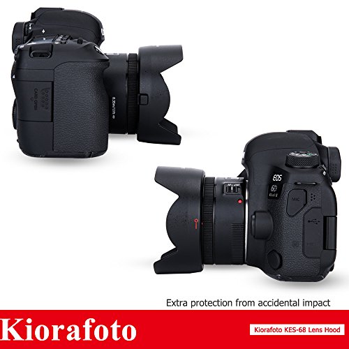 Kiorafoto KES-68 レンズフード Canon ES-68 互換 EF 50mm f/1.8 STM レンズ 適用 花形
