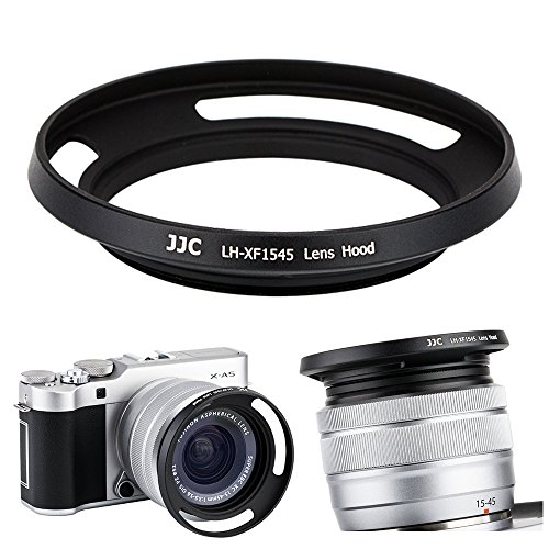 JJC 52mm ねじ込み式レンズフード シェード 富士フィルム Fujifilm Fujinon XC 15-45mm F3.5-5.6 OIS PZ用 カメラレンズフード 適合カメラ: X-T100 X-A5 X-H1 X-Pro2 X-Pro1 X-T2 X-T1 X-T20 X-T10 X-A10 X-E3 E2S A3 A2 A1カメラ/ブラック
