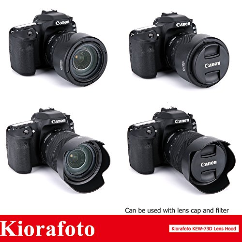 Kiorafoto KEW-73D レンズフード Canon EW-73D 互換 EF-S 18-135mm f/3.5-5.6 USM レンズ 適用