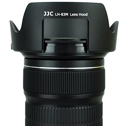 JJC 可逆式 レンズフード Canon EW-83M 互換 EF 24-105mm f3.5-5.6 IS STM レンズ 用 フィルター調整可能