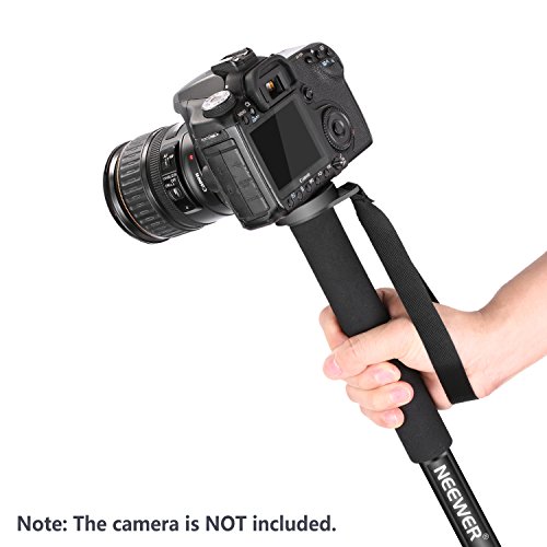 Neewer アルミ合金製　カメラ一脚　　48～163cm　5段調節可能なポータブルスタンド　キャリングバッグ付き　Canon Nikon Pentax Sony Olympus DSLRカメラに対応（黒+青）