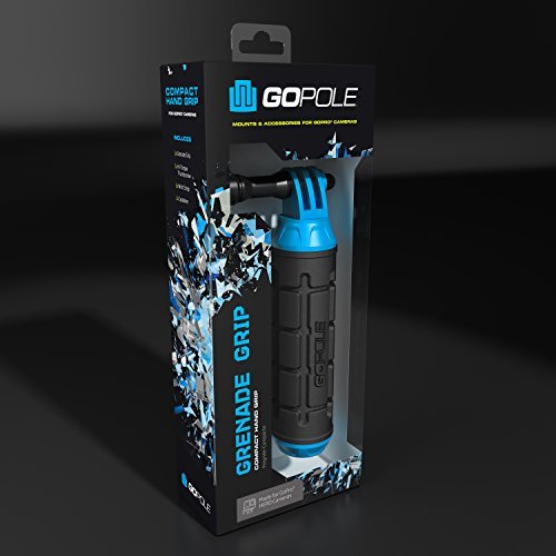 GoPole Grenade Grip Action Camera Accessory - Black and Blue, 6.3 Inch