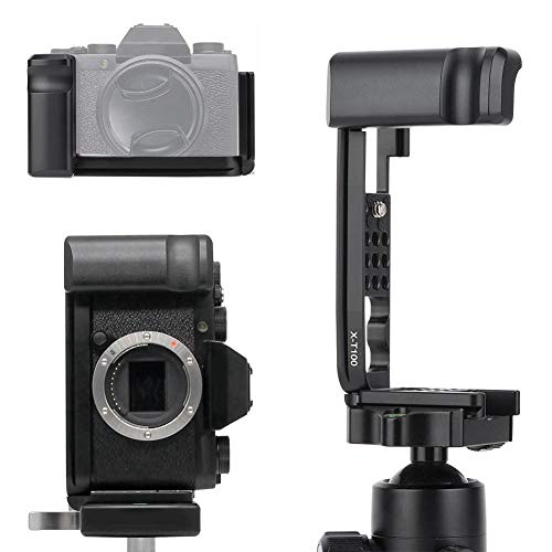 Mugast Lフラッシュブラケット 撮影ホットシューマウント L型ブラケットマウントカメラハンドグリップ Fujifilm X-T100ミラーレスカメラ対応